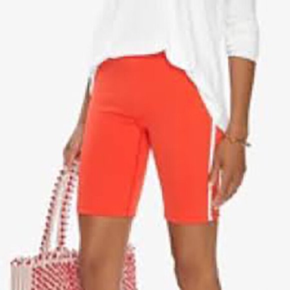 Theory Slippin R Shift Riding Shorts Size Petite Red silver NWT $115.00 - Picture 1 of 6